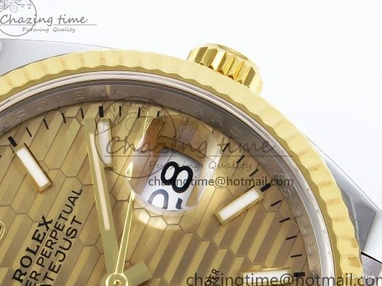 MiroTime 0112 DateJust 36 126233 Clean 1:1 Best Edition 904L Steel YG Textured Stick Dial on SS YG Jubilee Bracelet VR Trendy 1494